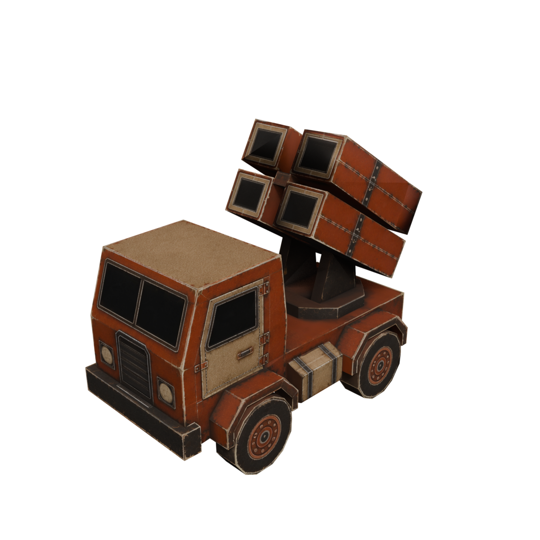 Final textured anti-air missile truck